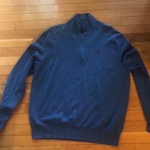 NWOT POLO light blue quarter zip!
